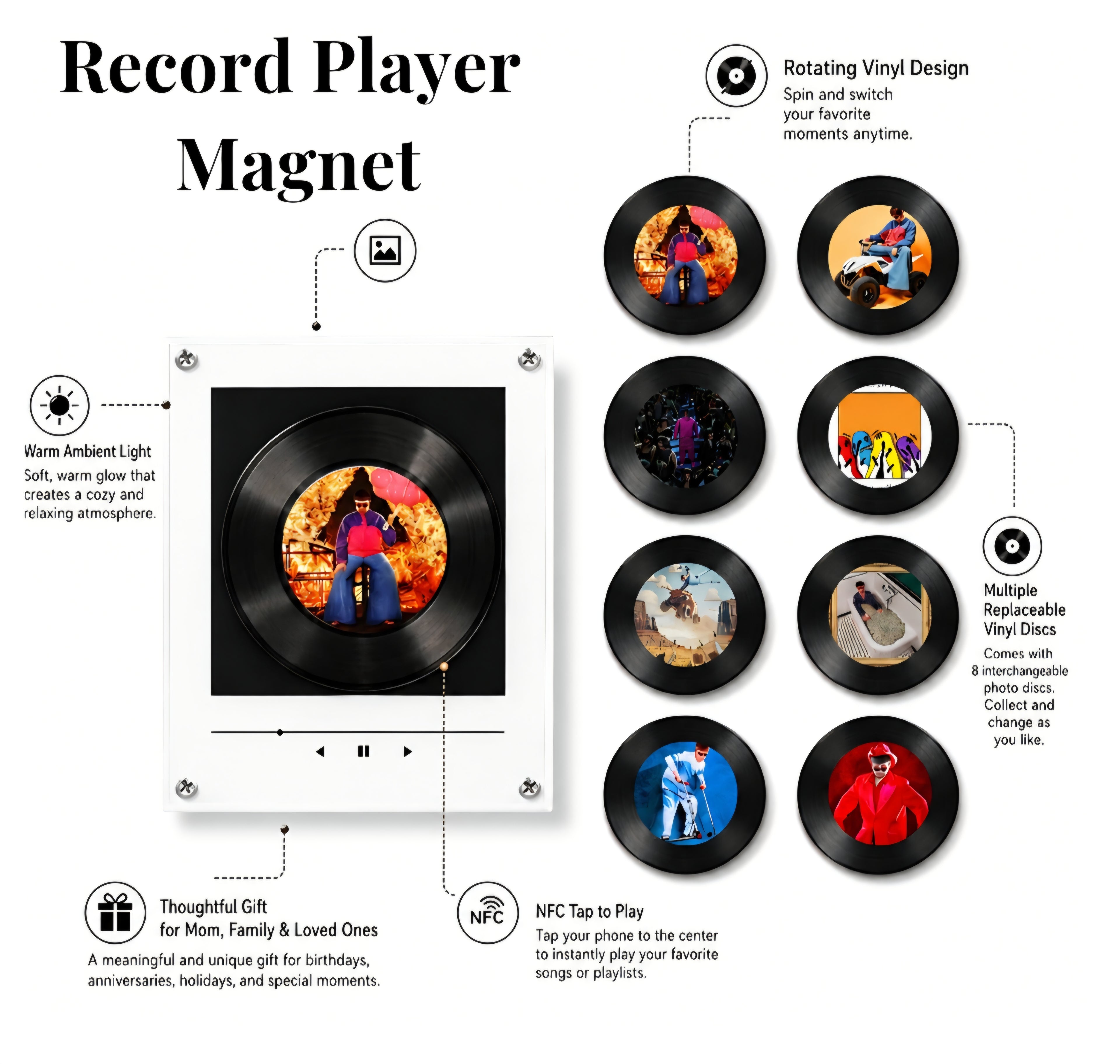 Record Magnet Music Player